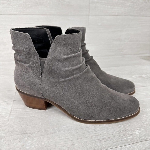 Cole Haan Women's Alayna Slouch Ankle Bootie Size 9B Suede Stormcloud Gray - Picture 1 of 11